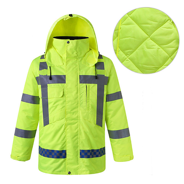 cnss江南在线(中国)棉衣冬季加厚江南在线(中国)防寒服道路交通安全荧光棉衣外套