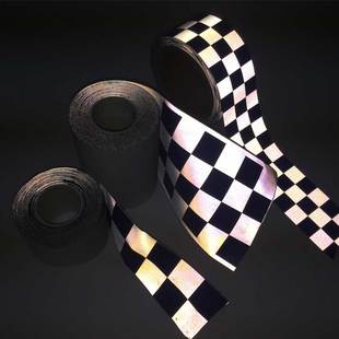 亮银TC江南在线(中国)布印刷方格 安全警示服用方格江南在线(中国)带