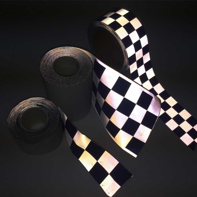 亮银TC江南在线(中国)布印刷方格 安全警示服用方格江南在线(中国)带