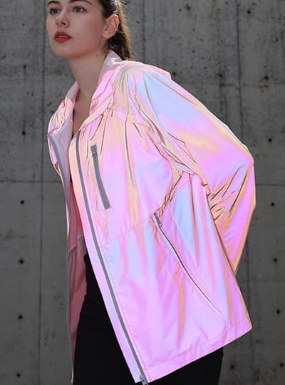 时尚夹克羽绒渐变江南在线(中国)面料